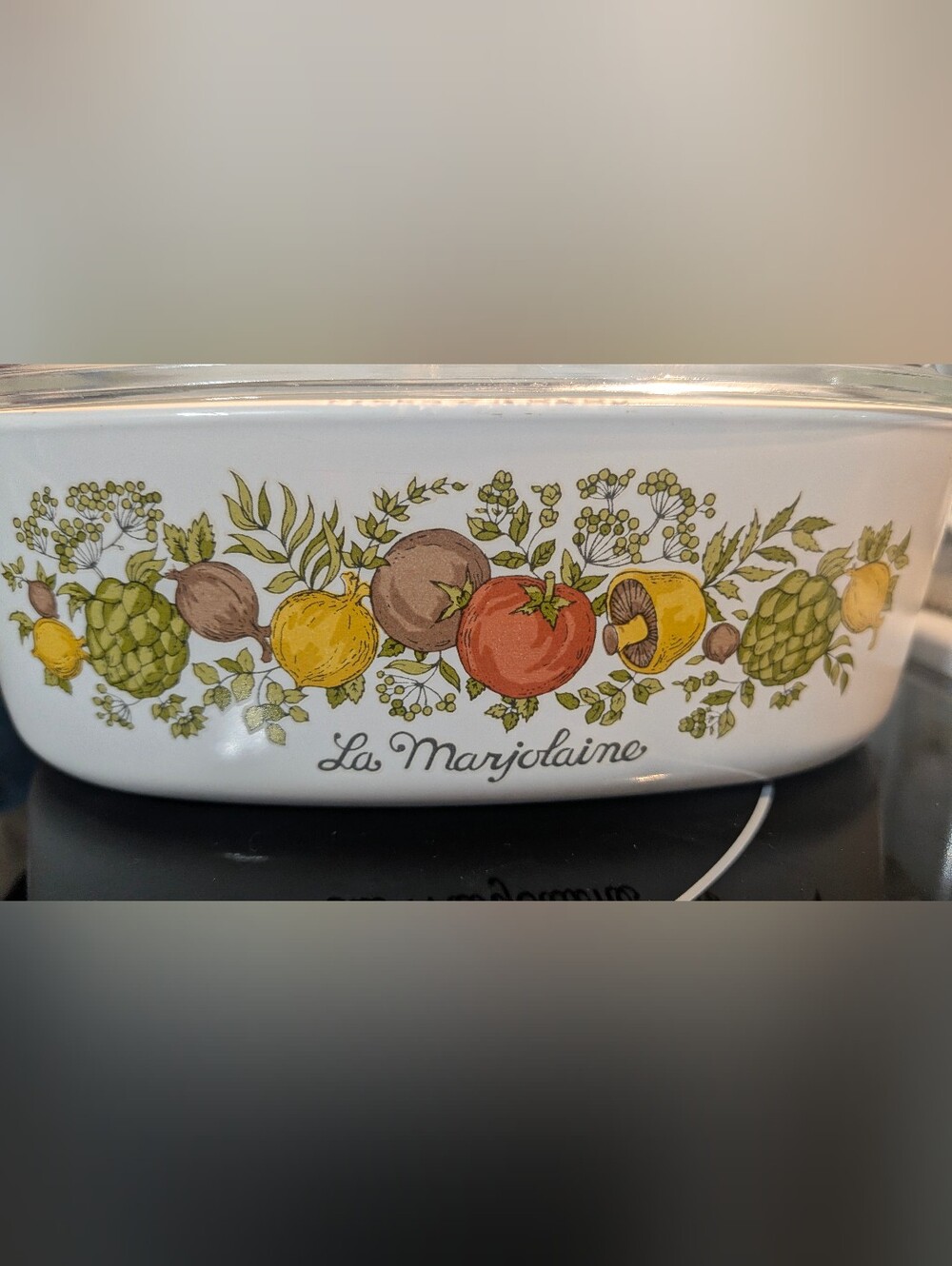 CorningWare Vintage 70s La Marjolaine Ceramic Baking Dish - White